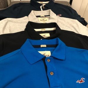 Hollister polo shirts set of 4 beautiful colors